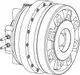 Rohrförmiges Bauteil mit zwei Anschlussleitungen, möglicherweise ein Druckregler von IMI Hydronic Engineering, für Versorgungssysteme. Geometrisches Design, funktional angelegt.